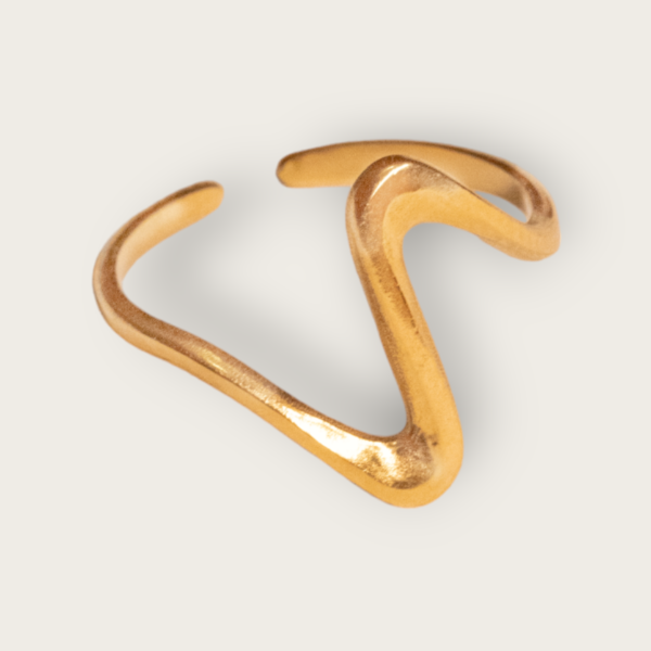 Anillo wave oro